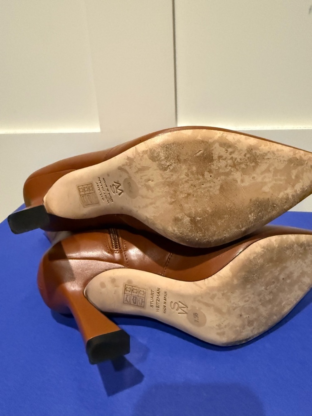 Stuart Weitzman Vinnie Zip Bootie 85 Luxe Saddle size 7.5 - Picture 9 of 13